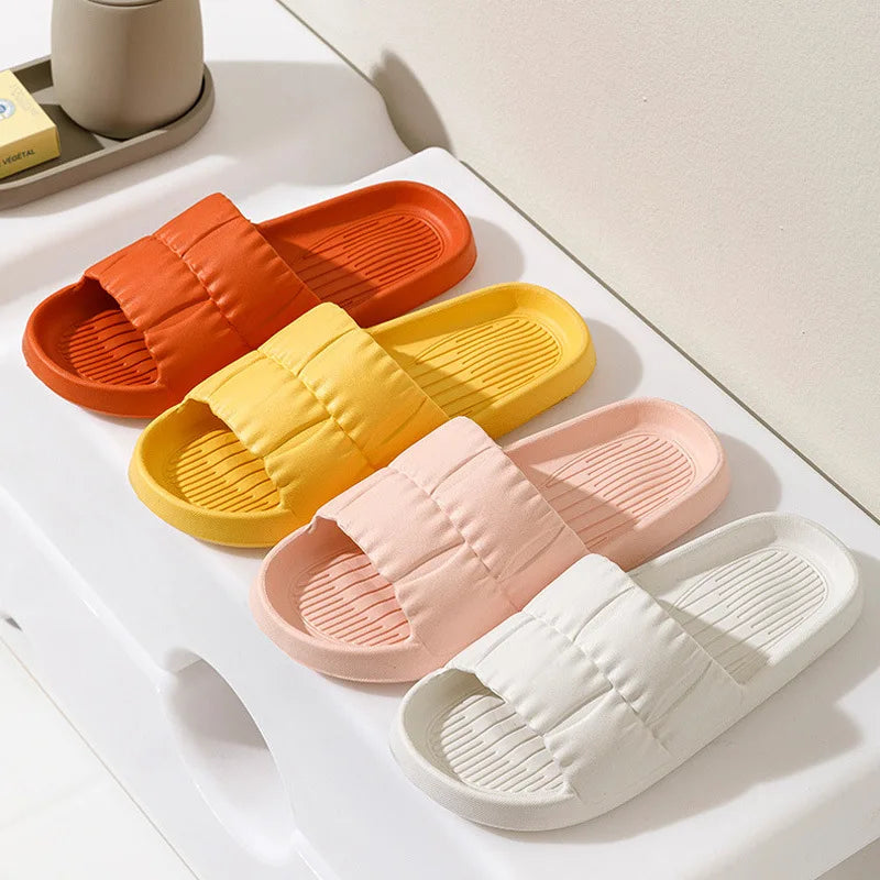 2024 Women Soft Sole Cloud Slippers Thick Platform EVA